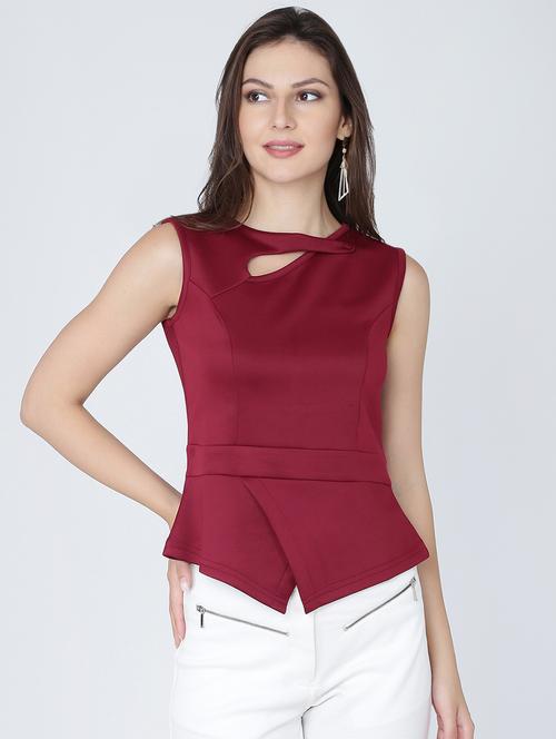 key hole neck asymmetric top - 16314749 - Very Small Image - 1