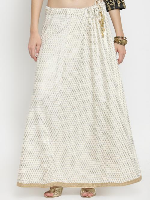 foil printed flared skirt - 16315209 - Very Small Image - 1