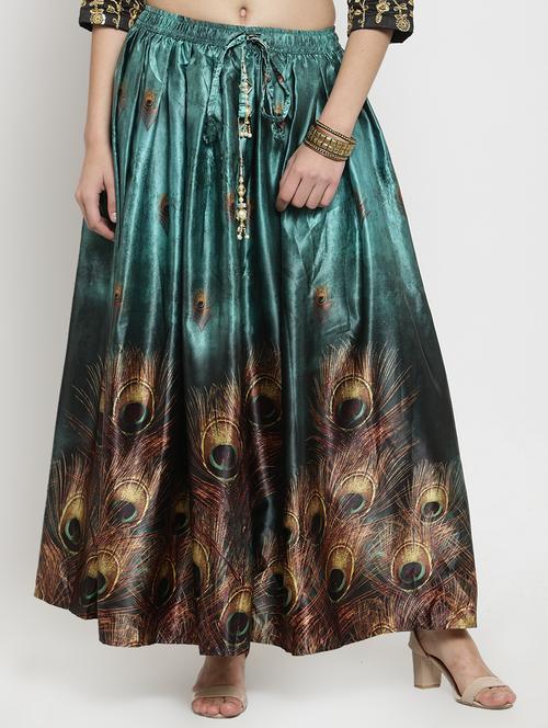 digital printed flared skirt - 16315218 - Very Small Image - 1