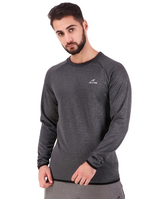 grey solid sweatshirt - 16316410 - Very Small Image - 1