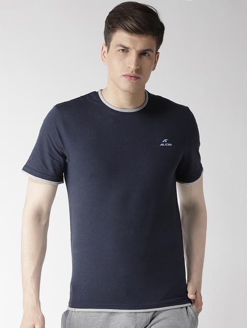 navy blue solid t-shirt - 16316497 - Very Small Image - 1