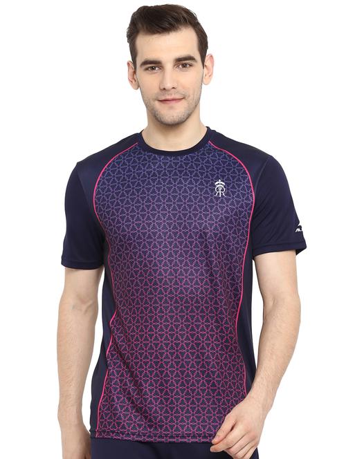 navy blue printed t-shirt - 16316542 - Very Small Image - 1