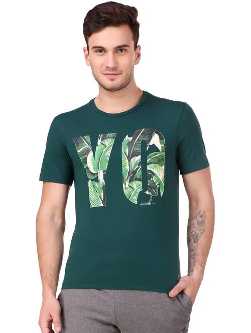 green chest printed t-shirt - 16316554 - Very Small Image - 1