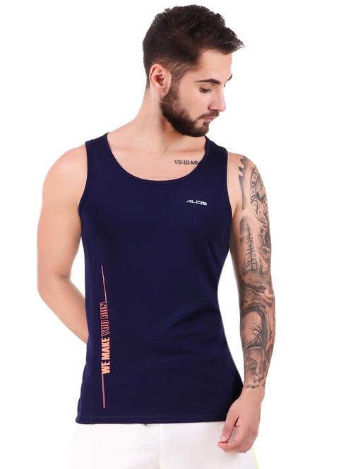 navy blue printed vest - 16316563 - Very Small Image - 1