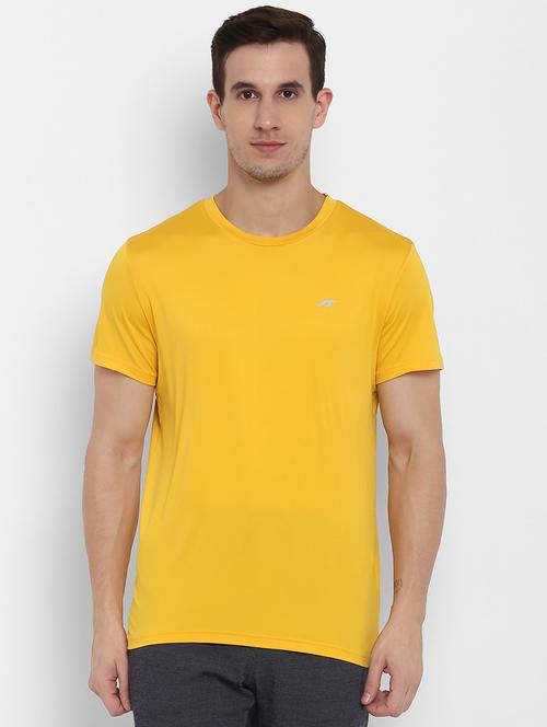 yellow solid polyester t-shirt - 16316609 - Very Small Image - 1