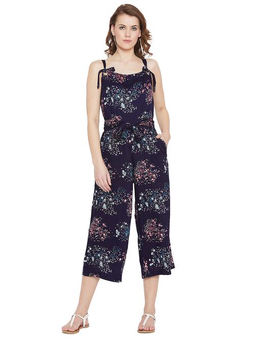 tie front floral jumpsuit - 16319133 - Very Small Image - 1