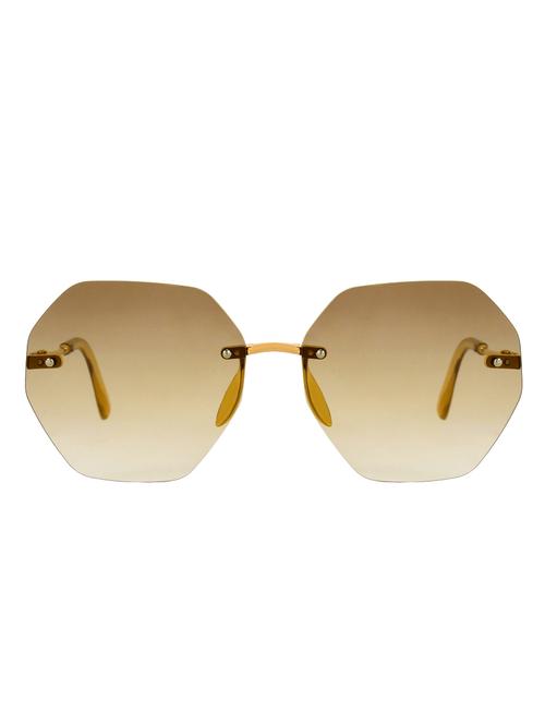zyaden golden oversized unisex sunglasses - 16321189 - Very Small Image - 1