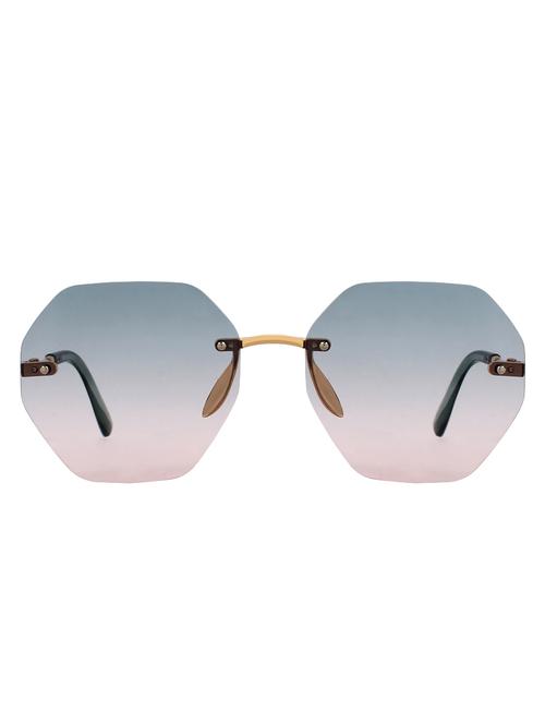 zyaden golden oversized unisex sunglasses - 16321190 - Very Small Image - 1