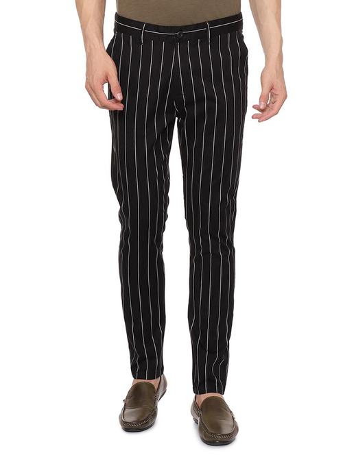 black striped casual trouser - 16321288 - Very Small Image - 1