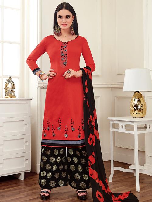 embroidered unstitched suit - 16321488 - Very Small Image - 1