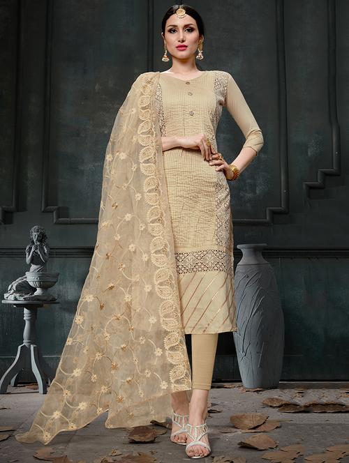 embroidered unstitched suit - 16321496 - Very Small Image - 1
