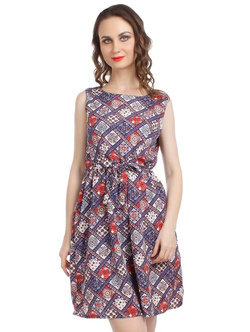 tie knot a-line dress - 16322068 - Very Small Image - 1