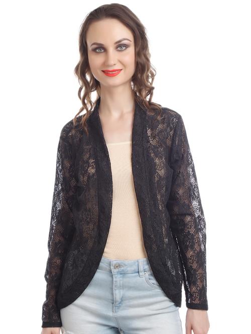 long sleeved floral laced shrug - 16322099 - Very Small Image - 1