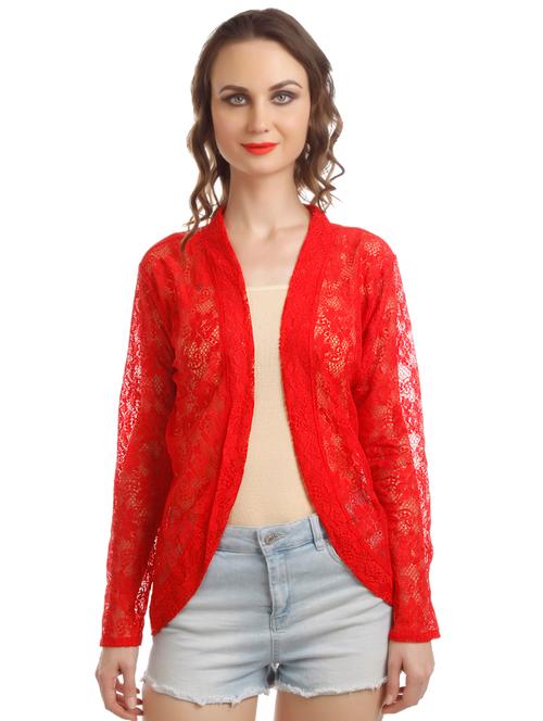 long sleeved floral laced shrug - 16322101 - Very Small Image - 1