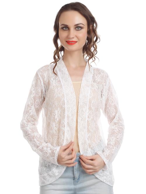 long sleeved floral laced shrug - 16322102 - Very Small Image - 1