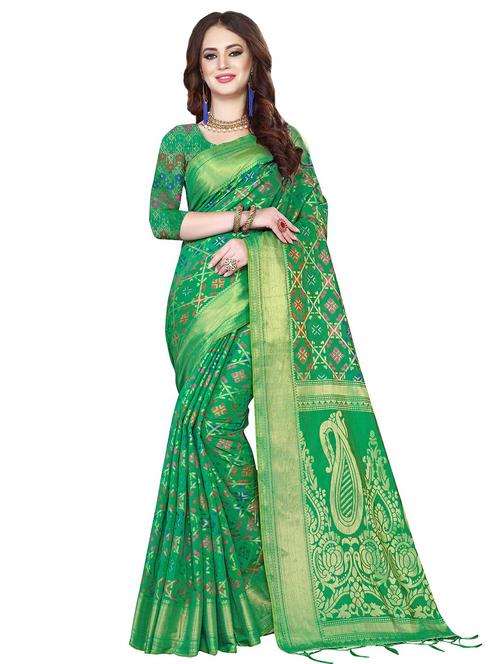self-design patola saree with blouse - 16322517 - Very Small Image - 1