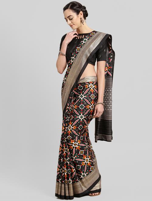 embroidered kanjivaram saree with blouse - 16322706 - Very Small Image - 1