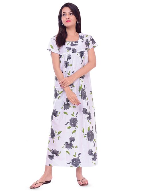 lace trim floral night gown - 16322863 - Very Small Image - 1