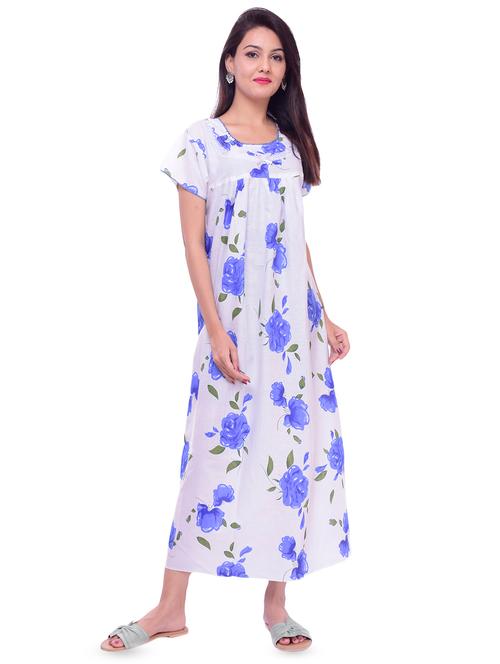 lace trim floral night gown - 16322866 - Very Small Image - 1
