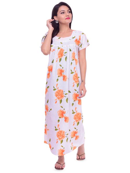 lace trim floral night gown - 16322867 - Very Small Image - 1