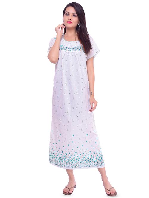 lace trim floral night gown - 16322872 - Very Small Image - 1