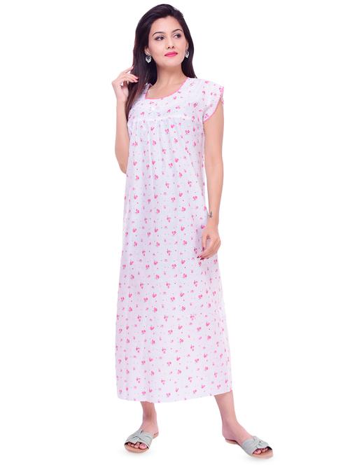 lace trim floral nighty - 16322912 - Very Small Image - 1