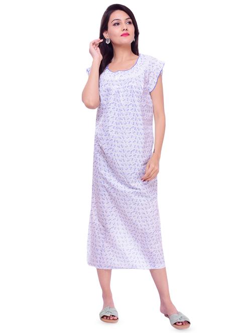 lace trim floral nighty - 16322914 - Very Small Image - 1