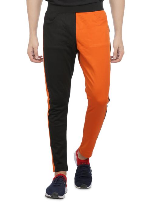 orange cotton ankle length track pant - 16323231 - Very Small Image - 1