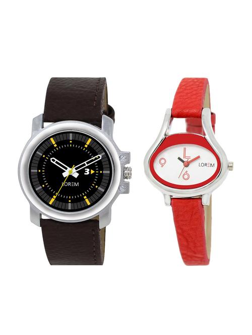 lorem set of 2 analog couple watch (lk-206-44) - 16323742 - Very Small Image - 1