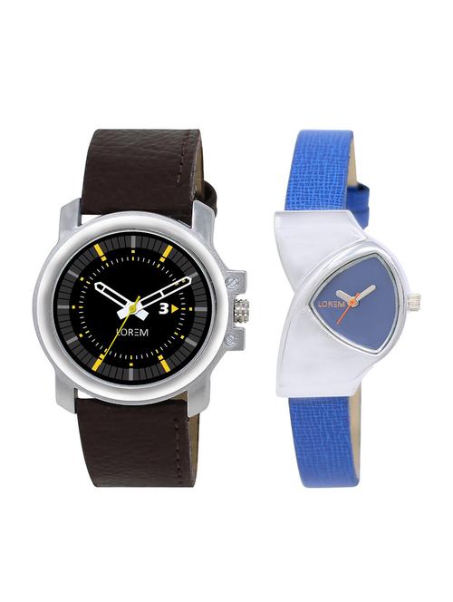 lorem set of 2 analog couple watch (lk-208-44) - 16323744 - Very Small Image - 1