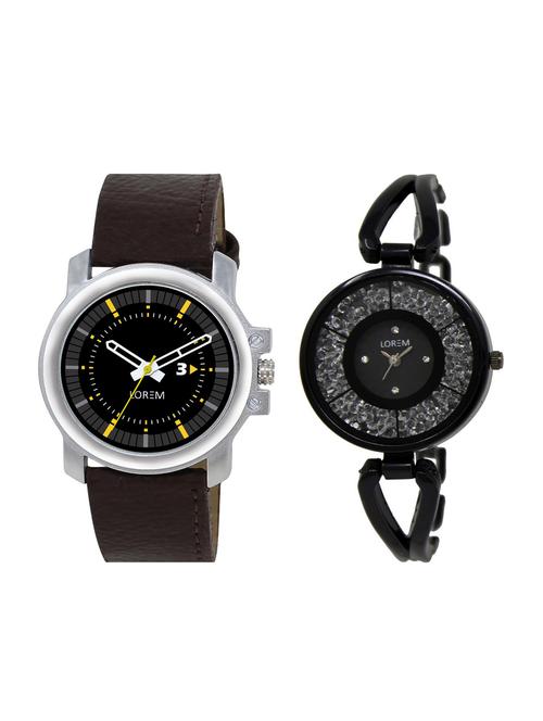 lorem set of 2 analog couple watch (lk-211-44) - 16323747 - Very Small Image - 1