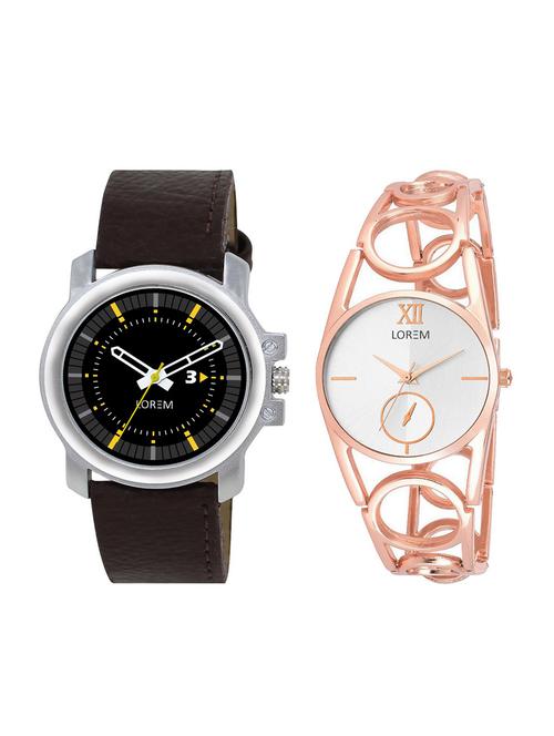 lorem set of 2 analog couple watch (lk-213-44) - 16323748 - Very Small Image - 1
