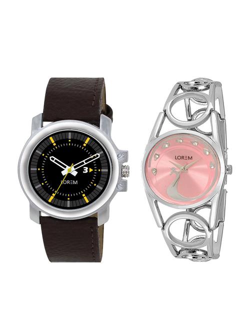 lorem set of 2 analog couple watch (lk-233-44) - 16323762 - Very Small Image - 1
