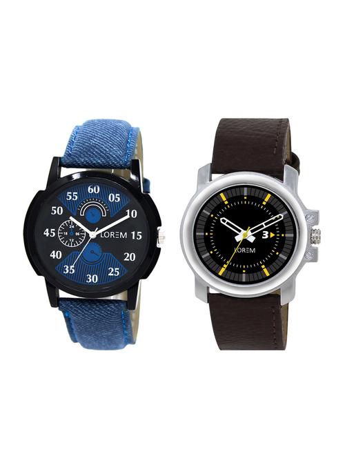 lorem set of 2 analog watch combos (lk-02-44) - 16323782 - Very Small Image - 1