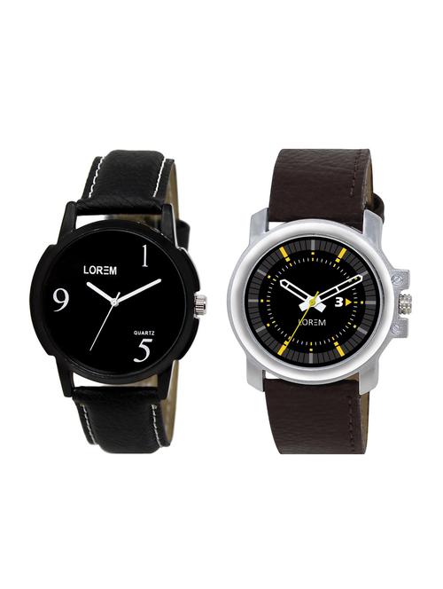 lorem set of 2 analog watch combos (lk-06-44) - 16323786 - Very Small Image - 1