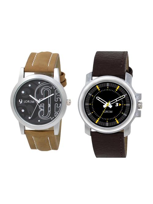 lorem set of 2 analog watch combos (lk-14-44) - 16323794 - Very Small Image - 1