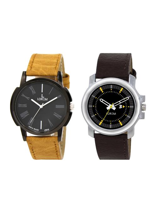 lorem set of 2 analog watch combos (lk-19-44) - 16323799 - Very Small Image - 1