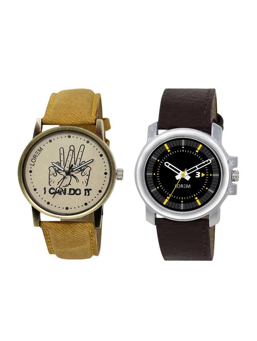 lorem set of 2 analog watch combos (lk-30-44) - 16323810 - Very Small Image - 1