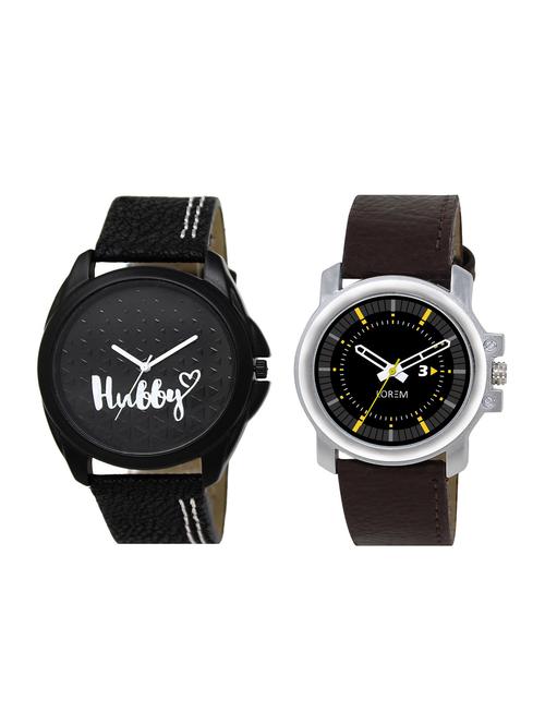 lorem set of 2 analog watch combos (lk-31-44) - 16323811 - Very Small Image - 1