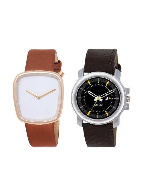 lorem set of 2 analog watch combos (lk-40-44) - 16323819 - Very Small Image - 1