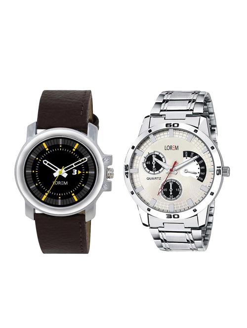 lorem set of 2 analog watch combos (lk-101-44) - 16323823 - Very Small Image - 1