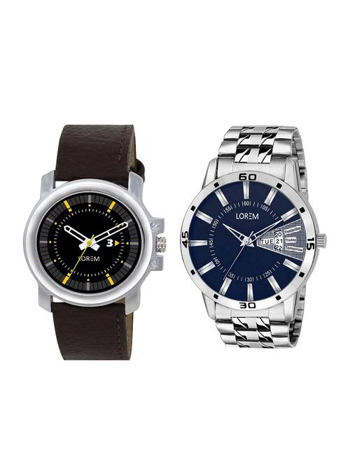 lorem set of 2 analog watch combos (lk-102-44) - 16323824 - Very Small Image - 1
