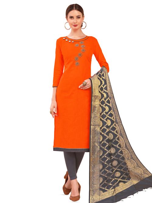 embroidered unstitched suit - 16324189 - Very Small Image - 1