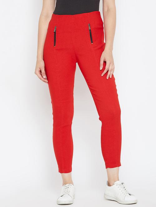 zip detail solid jeggings - 16324218 - Very Small Image - 1