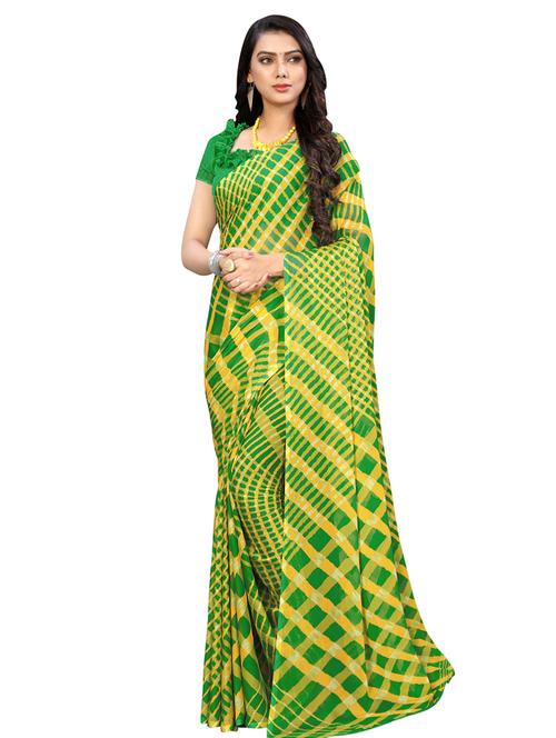 leheriya printed saree with blouse - 16324460 - Very Small Image - 1