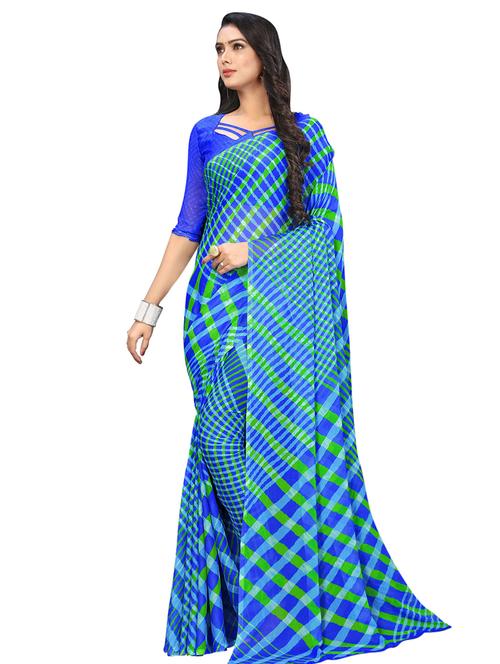 leheriya printed saree with blouse - 16324462 - Very Small Image - 1