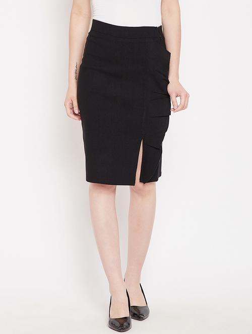 front slit ruffle detail skirt - 16324504 - Very Small Image - 1