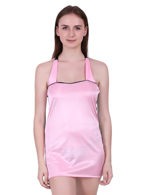 contrast piped halter neck baby doll - 16324568 - Very Small Image - 1