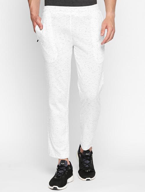 white cotton full length track pant - 16324830 - Very Small Image - 1