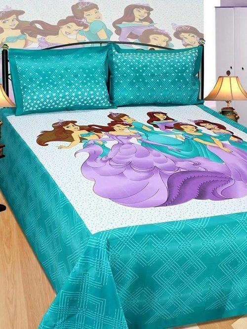 cotton double bed sheet with 2 pillow covers - 16324866 - Very Small Image - 1